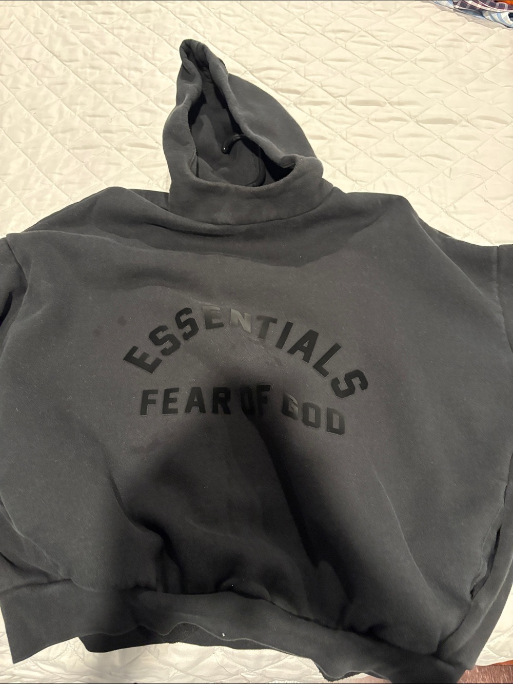 Fear of God Essentials Black Crewneck Pullover